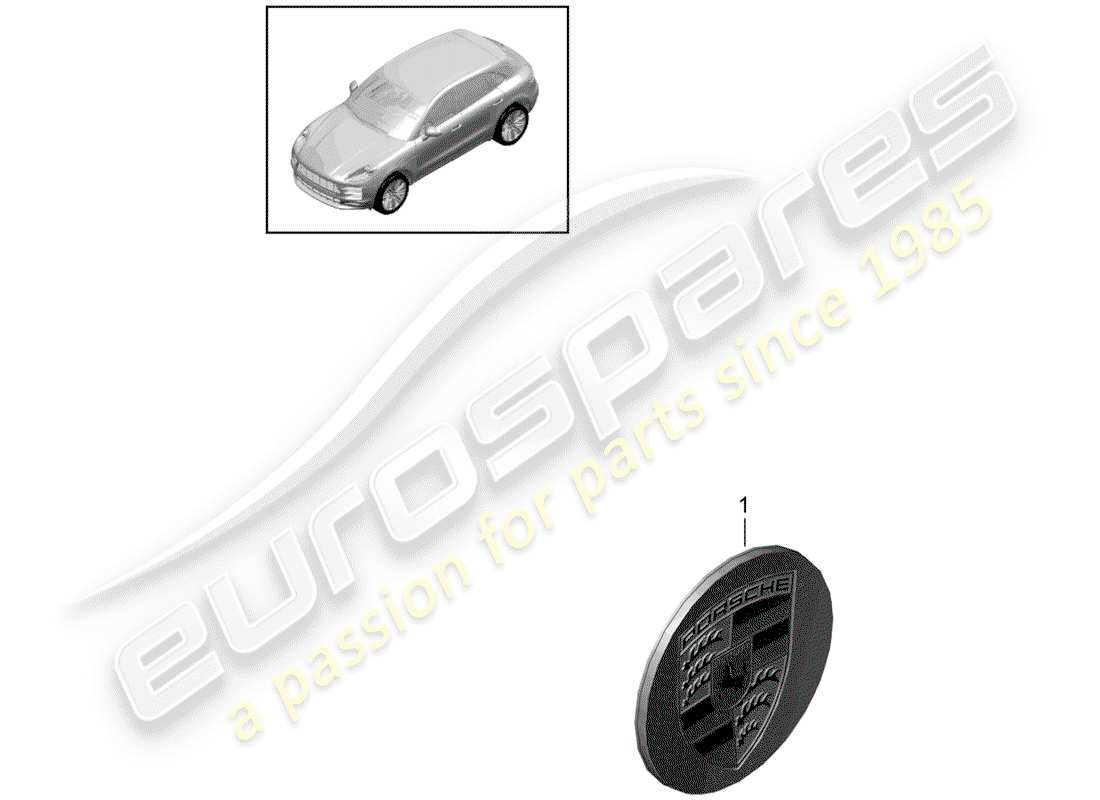 porsche 2020 (macan) radkappe ersatzteildiagramm