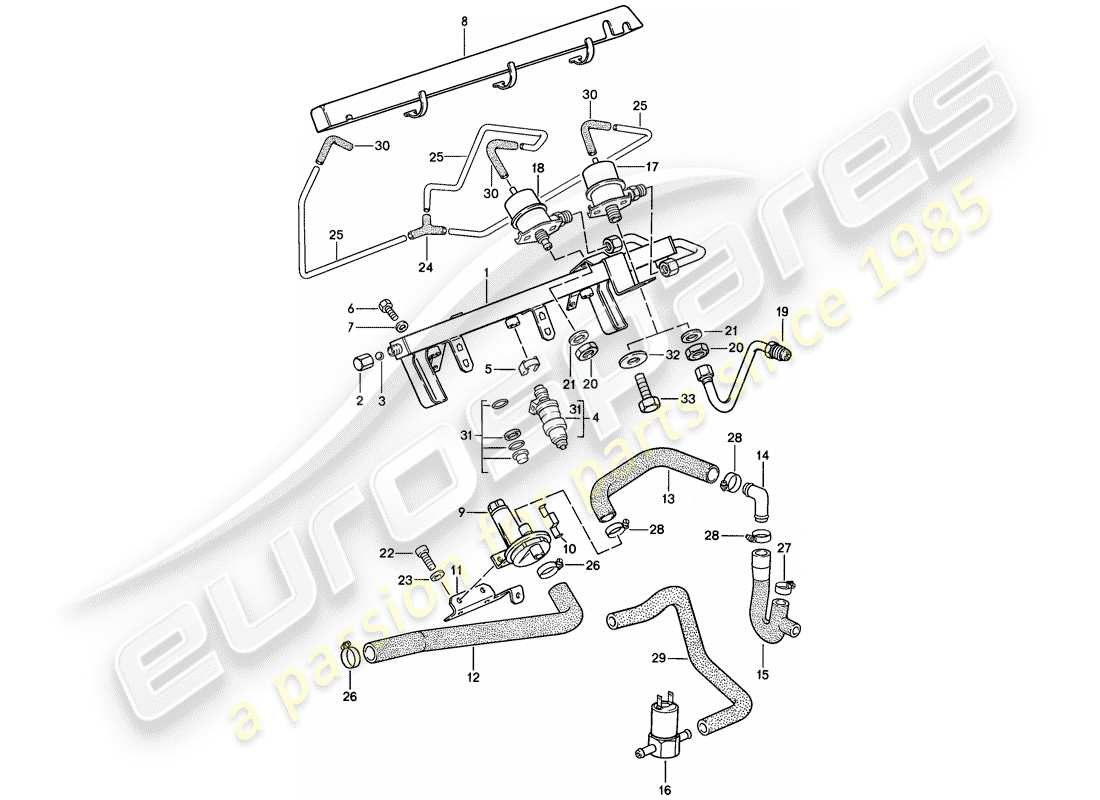 porsche 1983 (944) l-jetronic - 2 ersatzteildiagramm