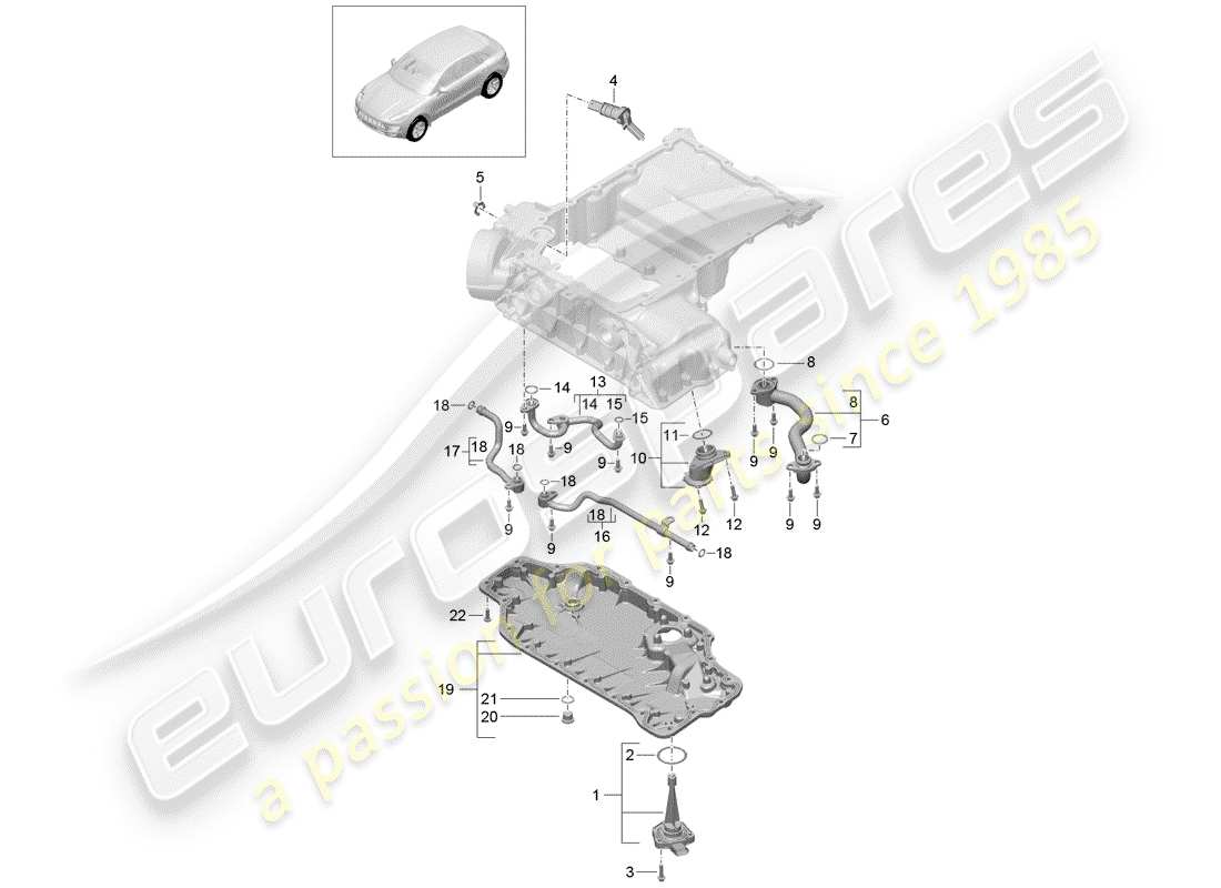 porsche 2017 (macan) ansaugkrümmer - teilediagramm