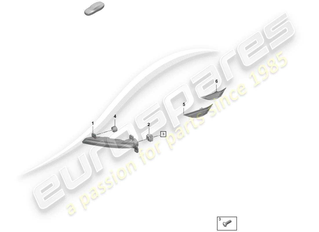 porsche 2020 (718 boxster spyder) blinker-repeater ersatzteildiagramm