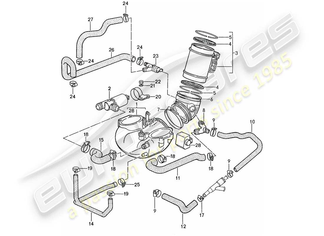porsche 1988 (928) lh-jetronic - 1 ersatzteildiagramm