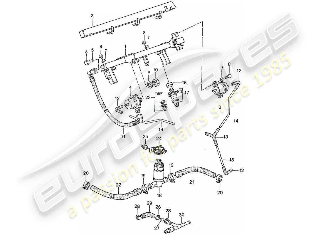 porsche 1989 (944) l-jetronic - 2 teilediagramm