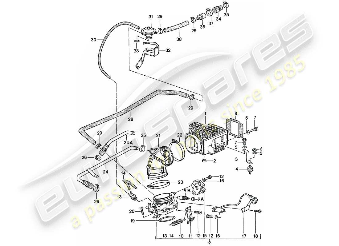 porsche 1986 (911) für - l-jetronic i teilediagramm