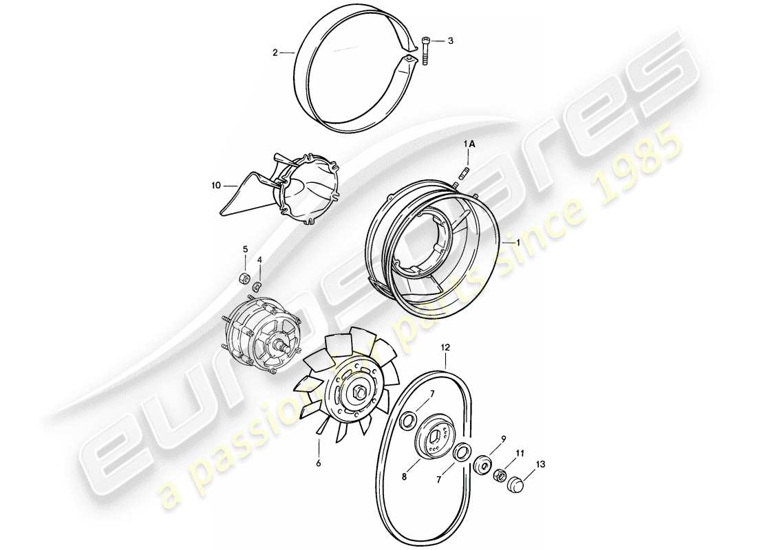 porsche 1986 (911) luftkühlung teilediagramm