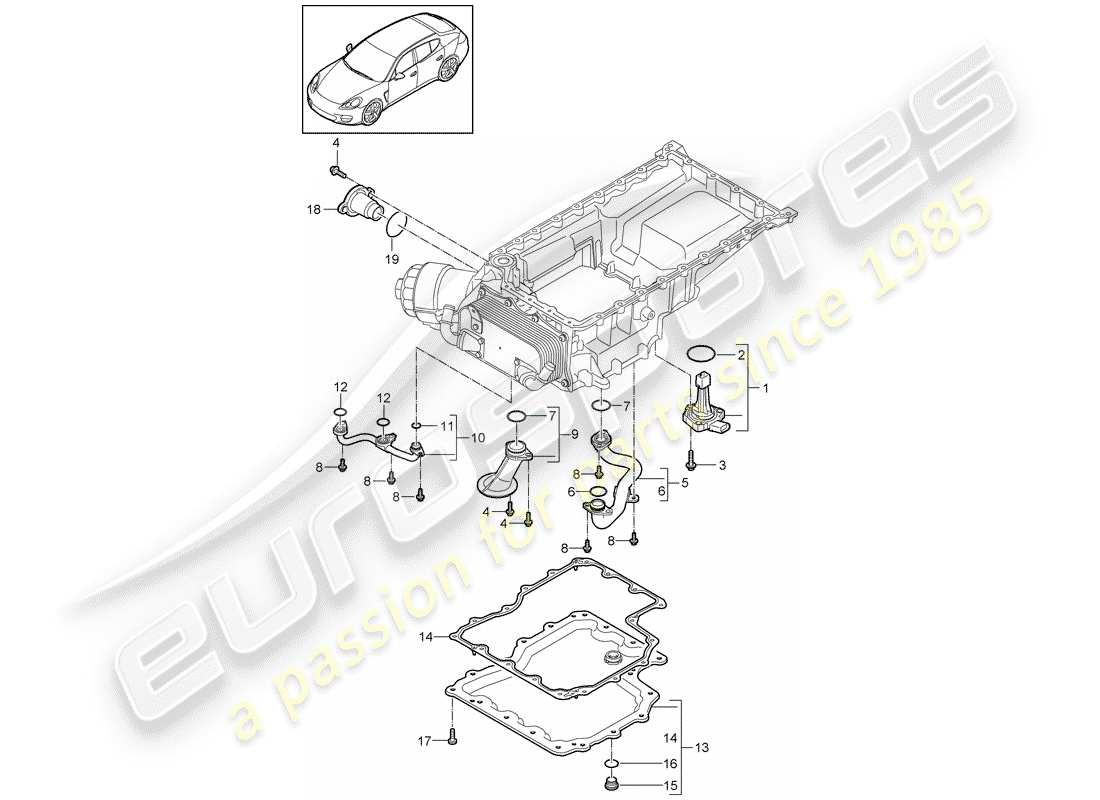 porsche 2010 (panamera 970) ansaugkrümmer - teilediagramm