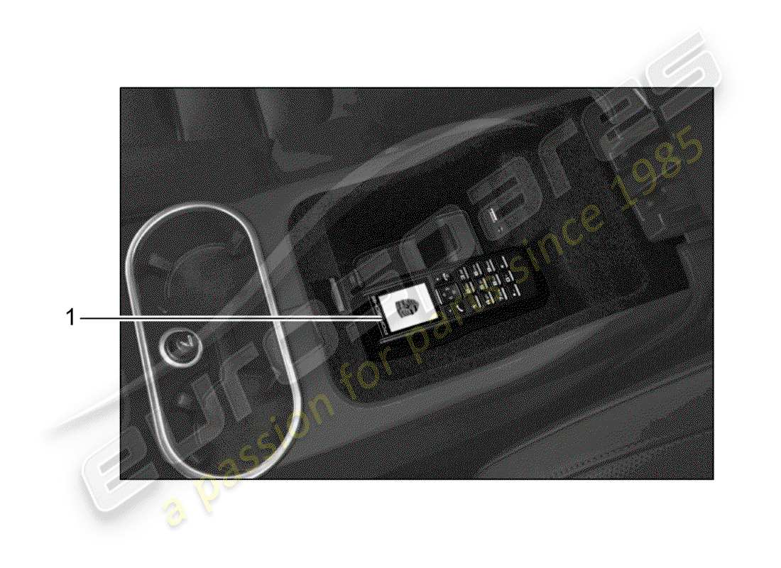porsche 2012 (tequipment cayenne) telefonhörer mit ersatzteildiagramm