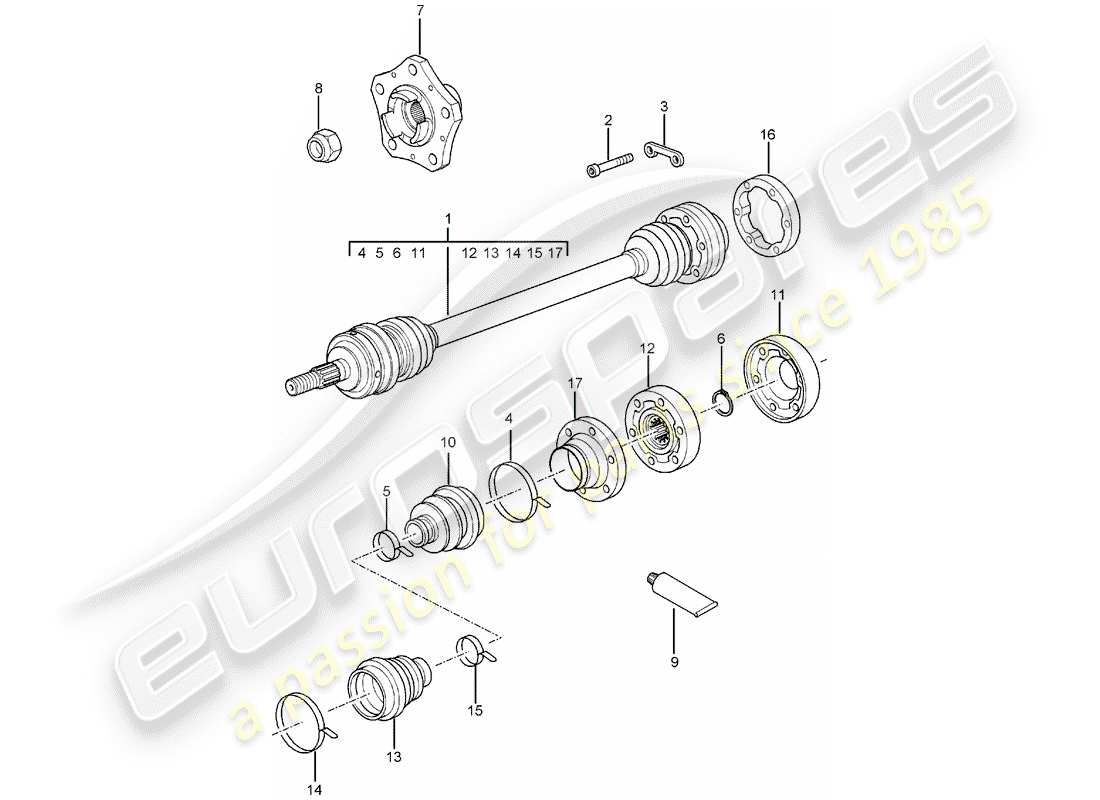 porsche 2001 (996) antriebswelle - radnabe - f 99-2s603 556>> - f 99-2s642 148>> - f 99-2s630 714>> - f 99-2s603 623>> - f 99-2s642 182>> - f 99-2s630 737>> teilediagramm