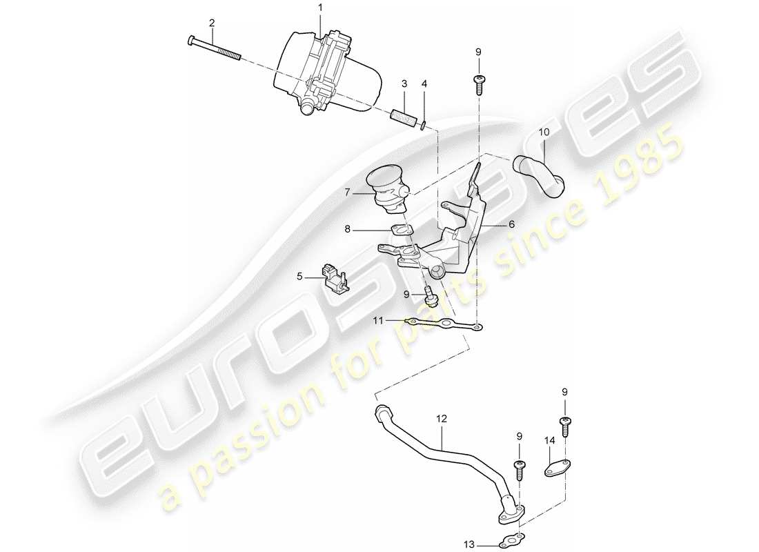 porsche 2006 (987 cayman) lufteinspritzung ersatzteildiagramm