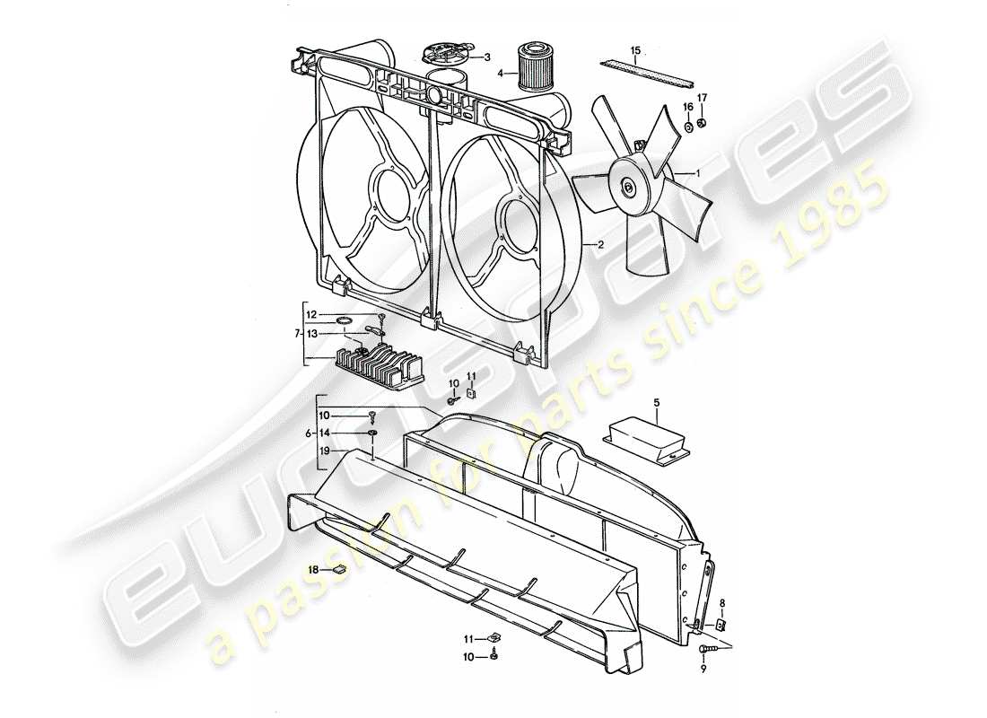 porsche 1994 (928) wasserkühlung 2 ersatzteildiagramm