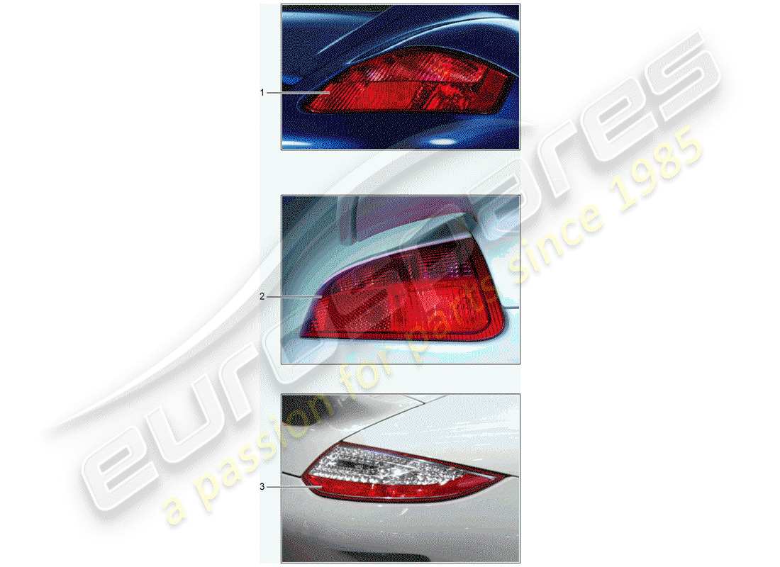 porsche 2002 (tequipment) rücklicht ersatzteildiagramm