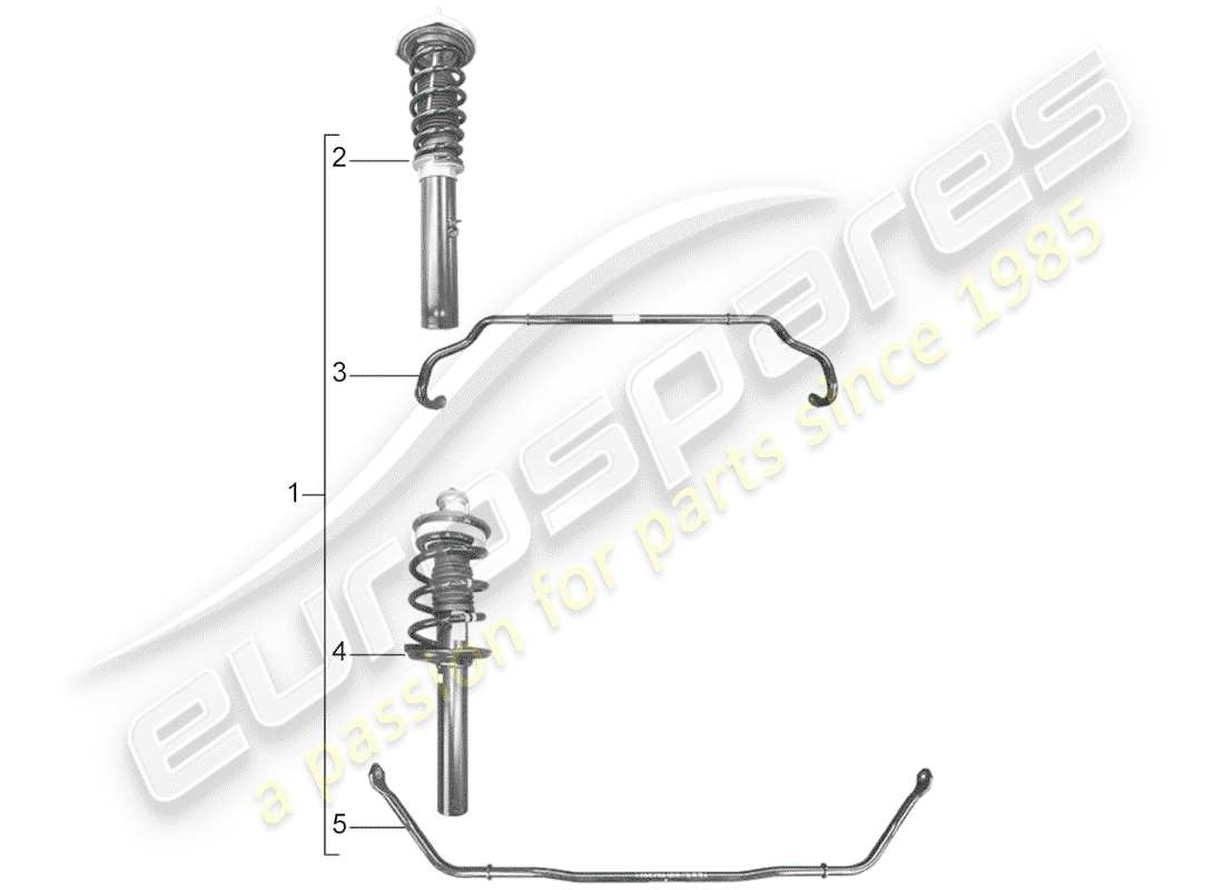 porsche 2017 (tequipment 98x/99x) sportfederungskits ersatzteildiagramm