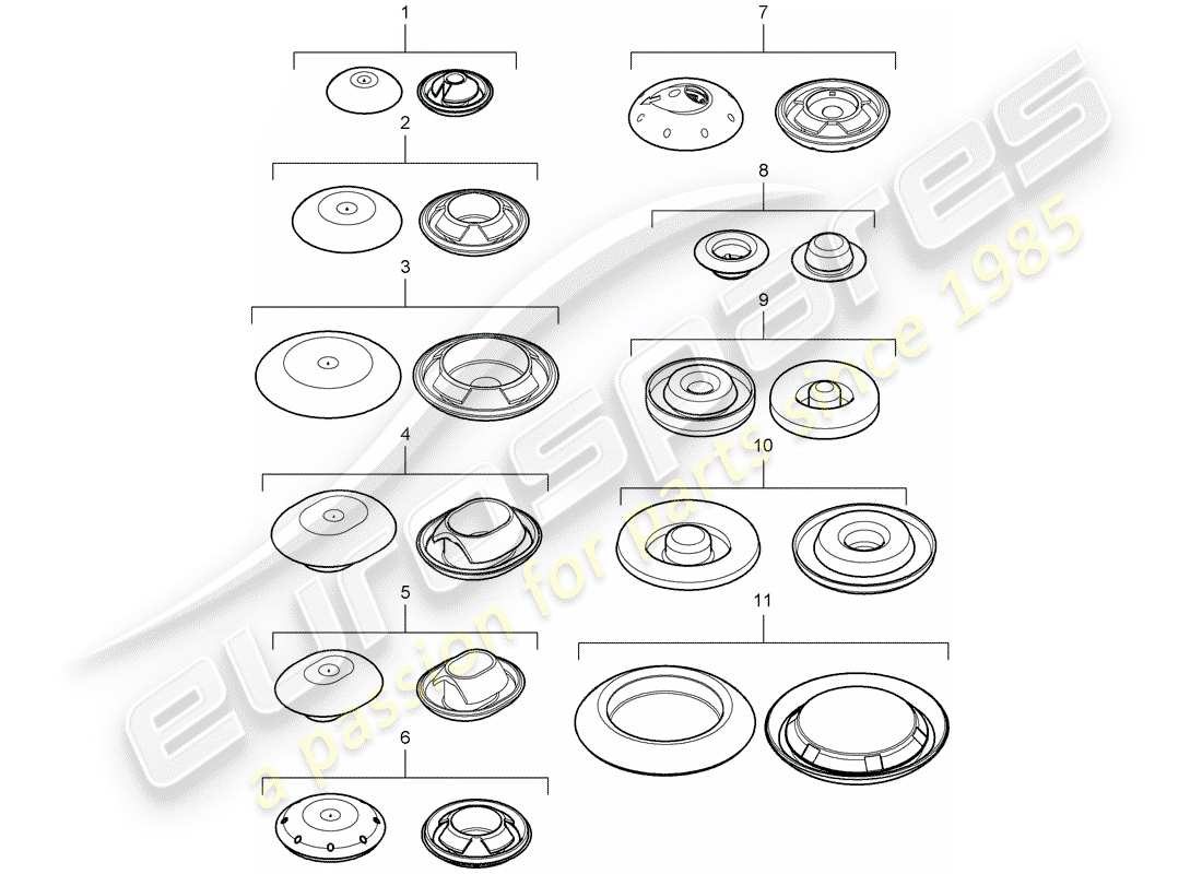 porsche 2008 (cayenne e1 9pa) plug-teilediagramm