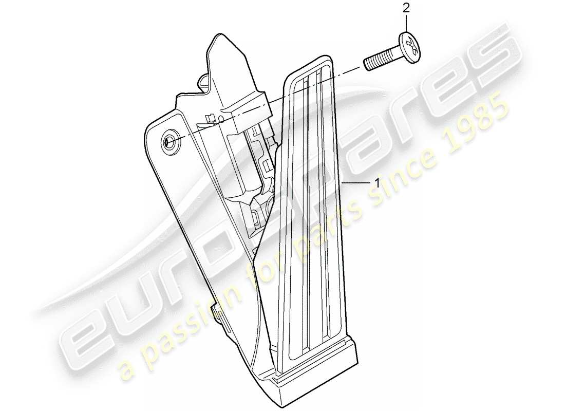 porsche 2008 (987 cayman) pedale teilediagramm