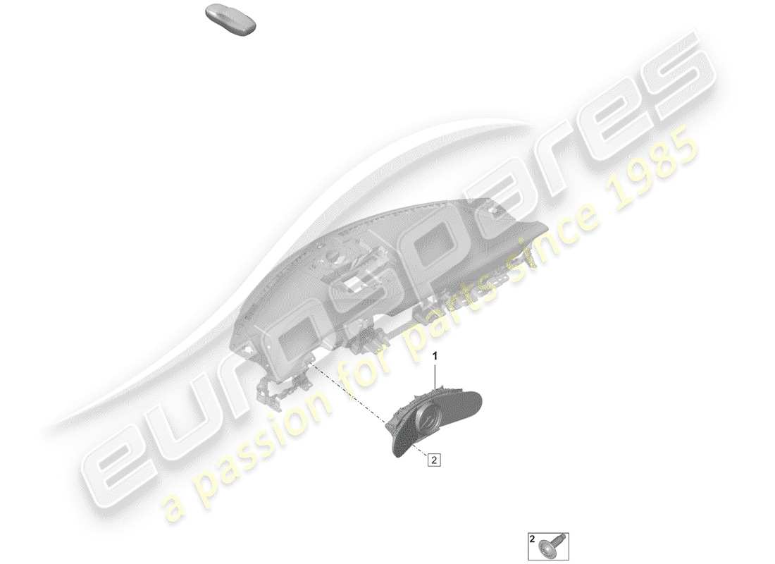 porsche 2019 (992-1) instrumentenkombination ersatzteildiagramm