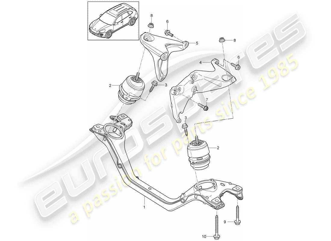 porsche 2013 (cayenne e2 92a) motorhebezug ersatzteildiagramm