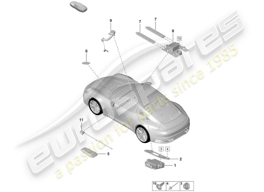 porsche 2020 (992-1) einzelteile teilediagramm