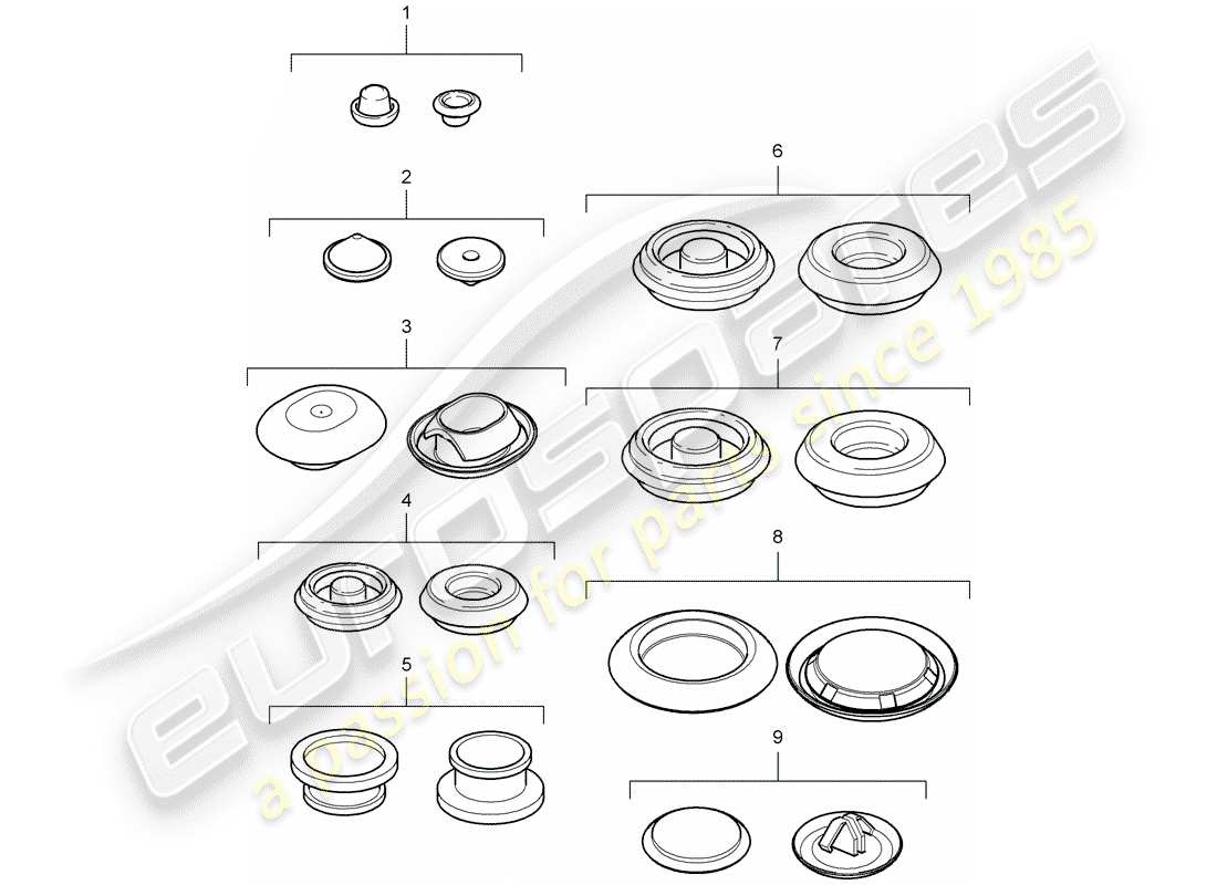 porsche 2009 (987 cayman) plug-teilediagramm