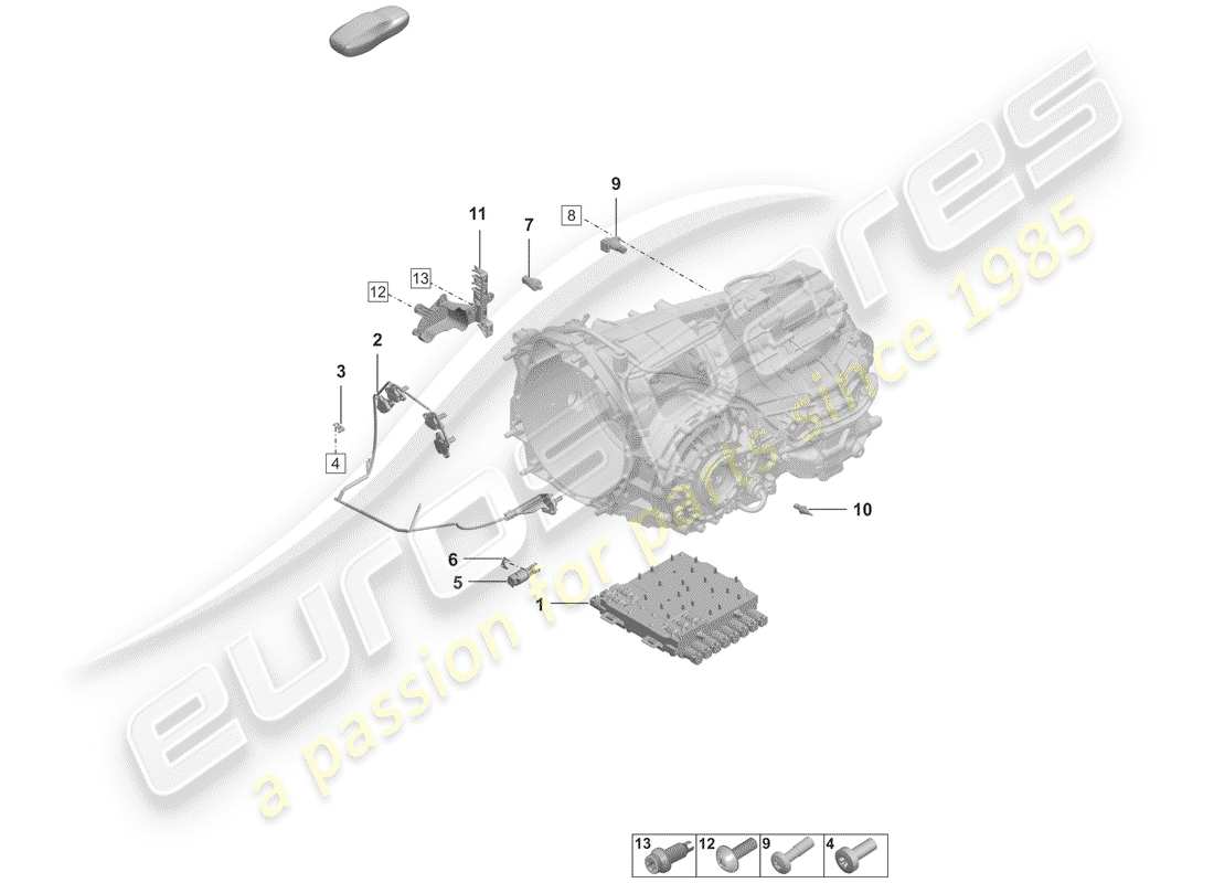 porsche 2020 (992-1) 8-speed doppelkupplungsgetriebe teilediagramm
