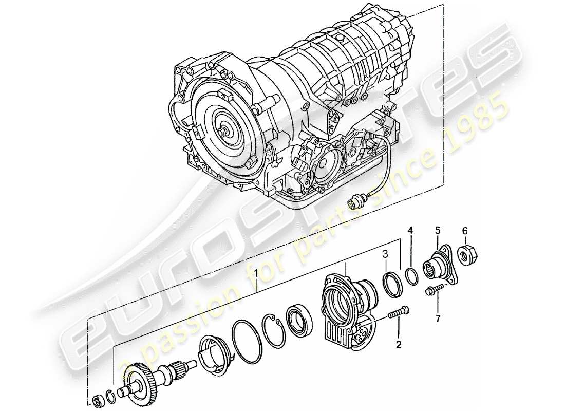 porsche 2004 (996) tiptronic - - 4 radantrieb - d - mj 1999>> - mj 2001 ersatzteildiagramm