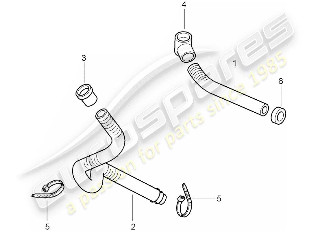porsche 2003 (996 turbo / gt2) wasserablaufrohr - halterung - schalldämpfer - heizung - klimaanlage ersatzteildiagramm