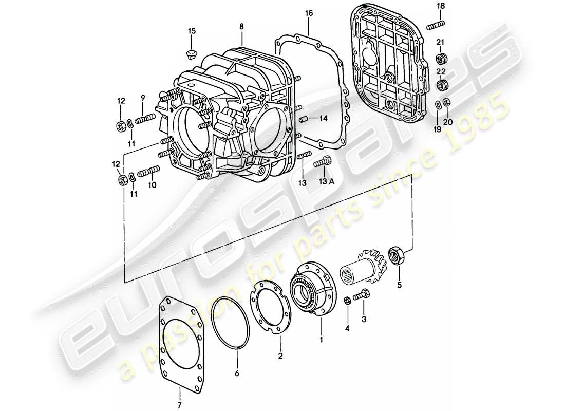porsche 1980 (928) differential - 1 - automatikgetriebe ersatzteildiagramm