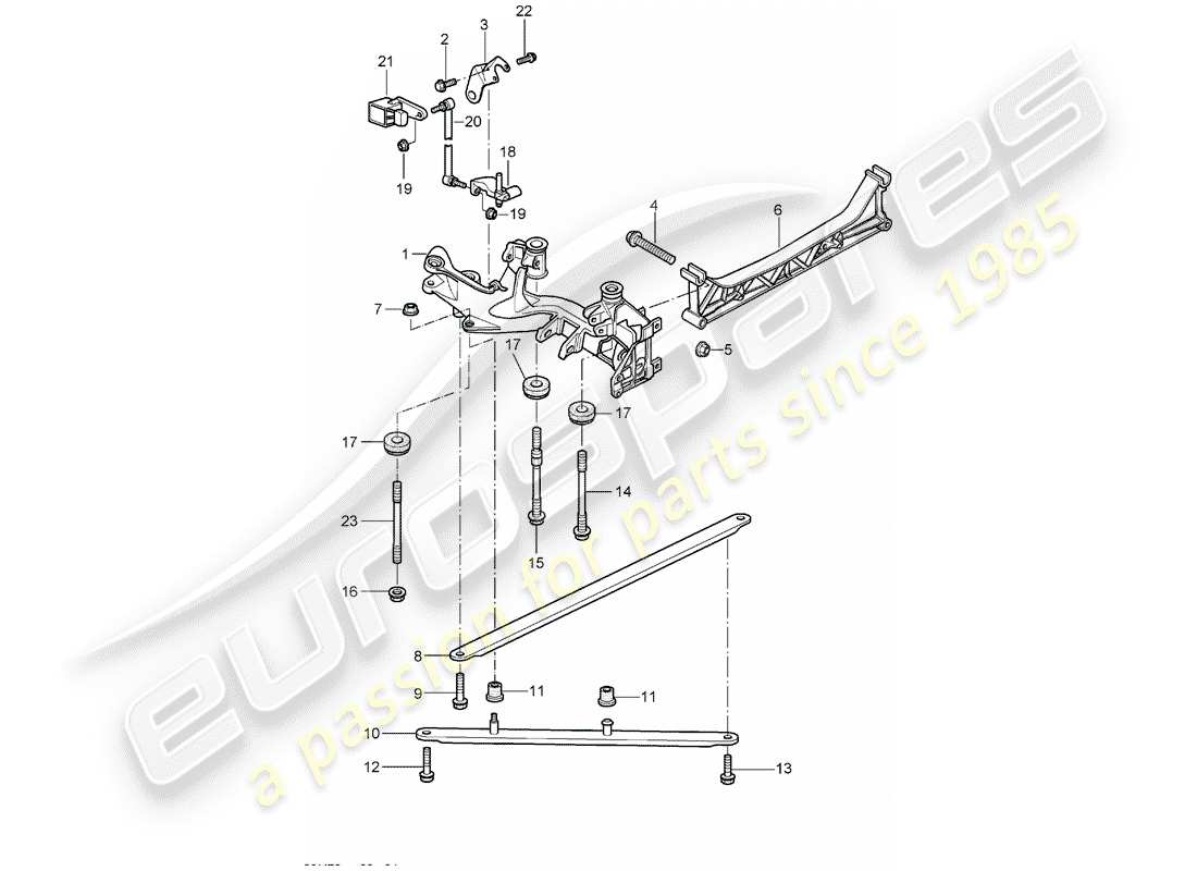 porsche 2007 (997-1) hinterachse teilediagramm