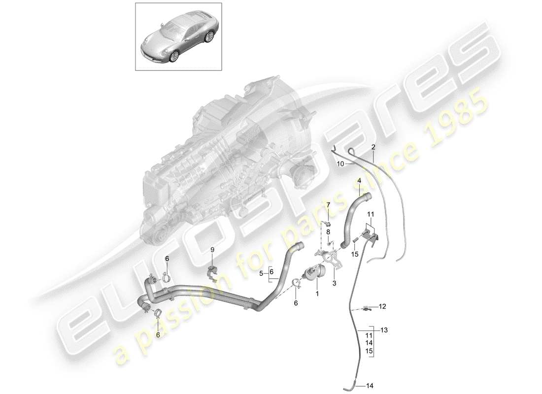 porsche 2017 (991-2) schaltgetriebe ersatzteildiagramm