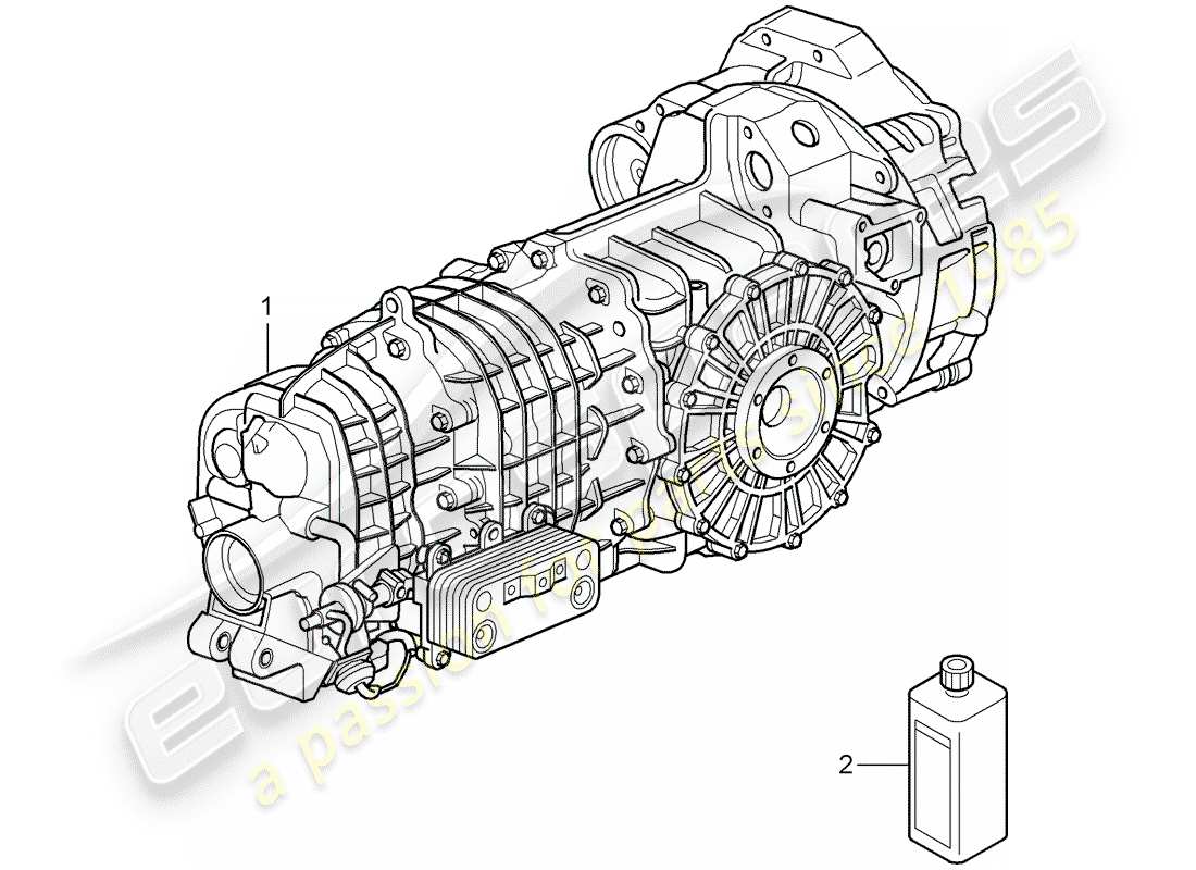 porsche 997 gt3 (2010) ersatzteildiagramm für das getriebe