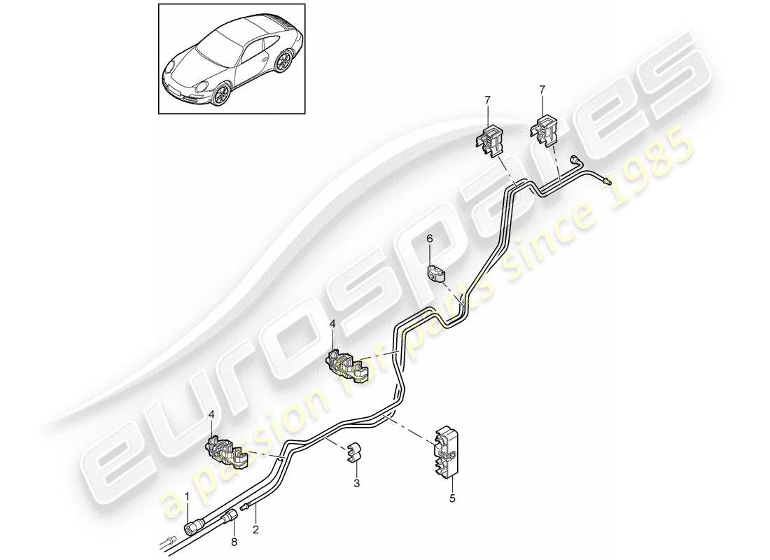 porsche 2012 (997-2) kraftstoffsystem teilediagramm