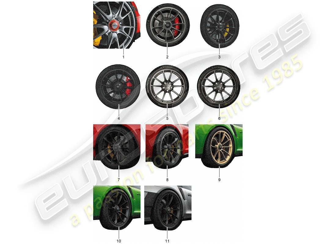 porsche 2020 (tequipment 98x/99x) zahnradsatz ersatzteildiagramm