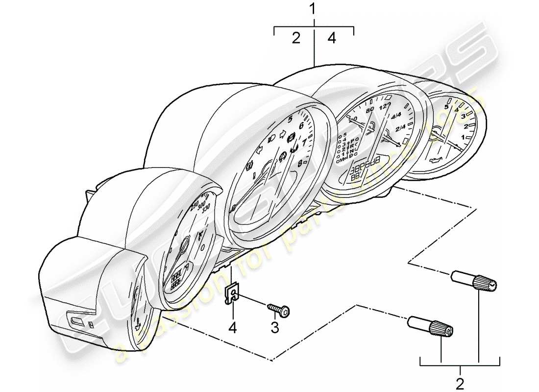 porsche 2012 (997-2) instrumente teilediagramm