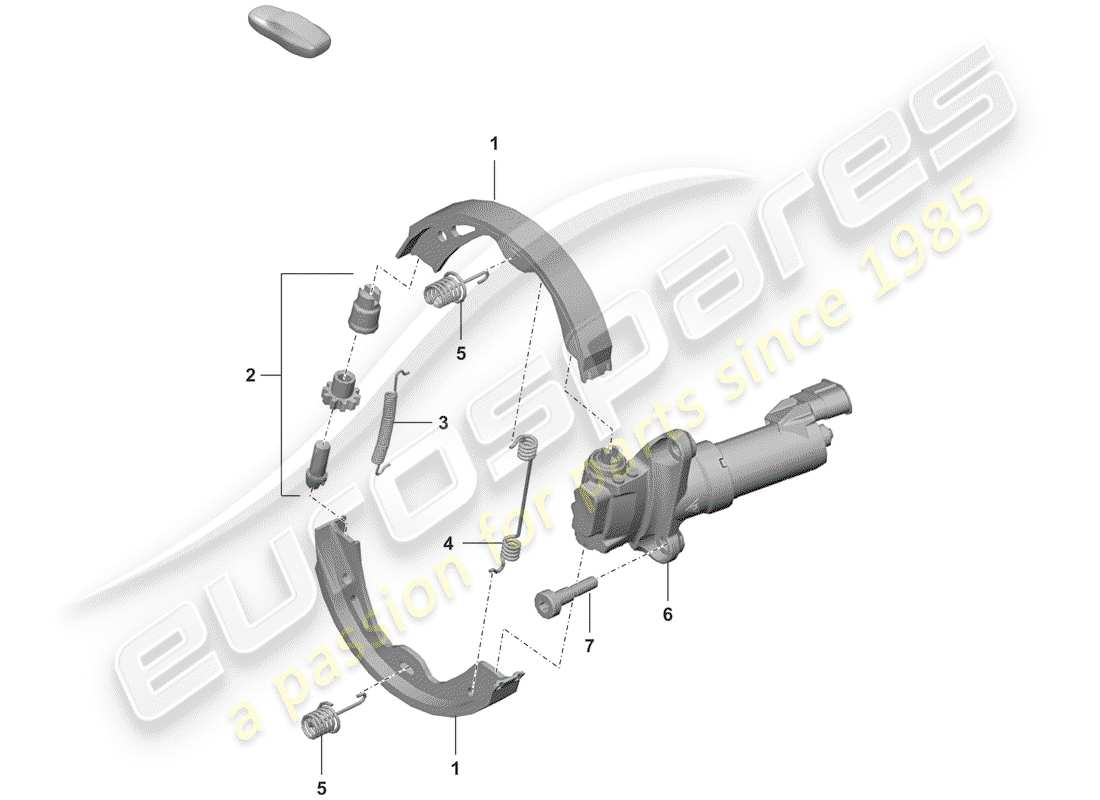 porsche 2020 (992-1) parkbremse ersatzteildiagramm