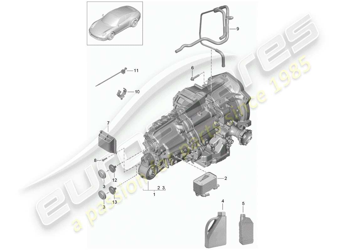 porsche 2014 (991-1) - pdk - teilediagramm