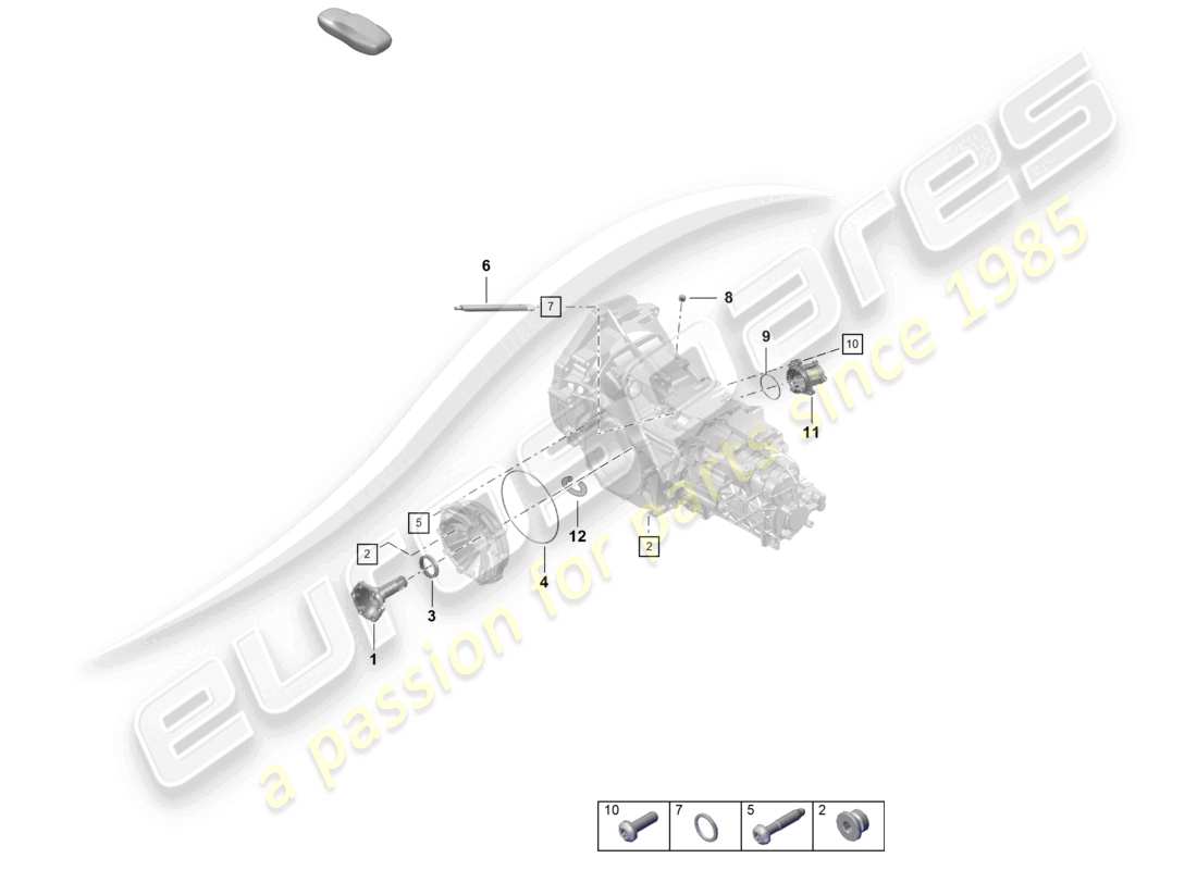 porsche 2018 (718 cayman) schaltgetriebe einzelteile teilediagramm
