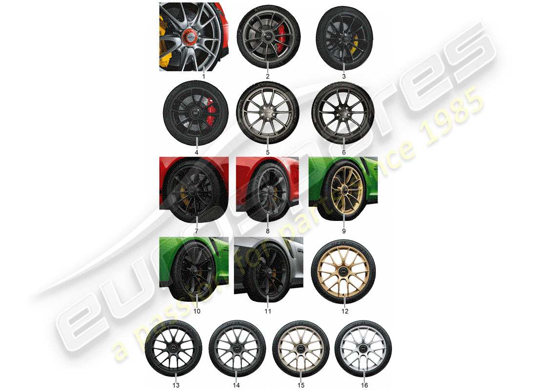 porsche 2017 (tequipment 98x/99x) zahnradsatz ersatzteildiagramm