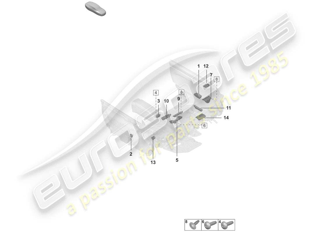 porsche 2020 (992-1) switch-ersatzteildiagramm