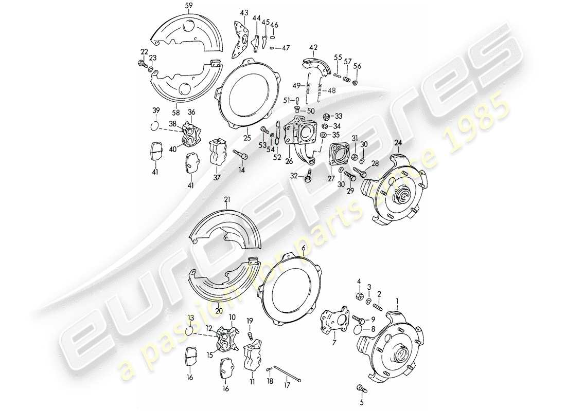 porsche 1962 (356b/356c) bremse - d >> - mj 1963 ersatzteildiagramm