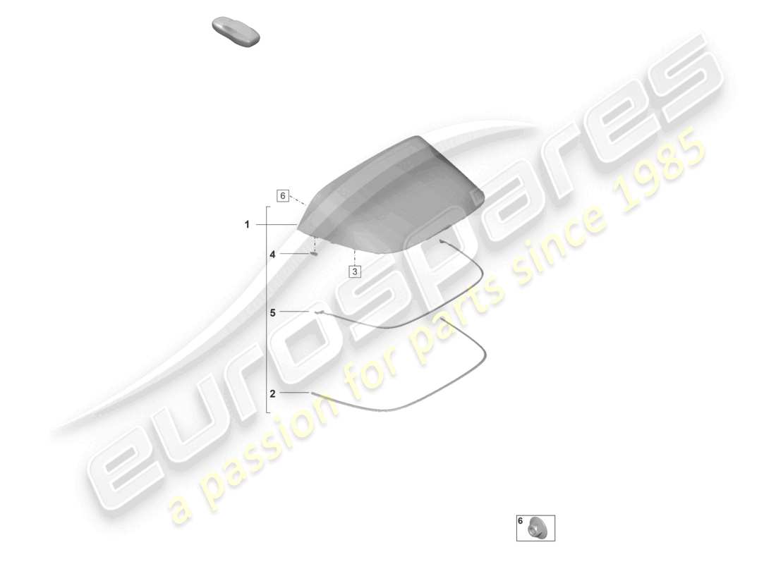 porsche 2019 (992-1) heckscheibe teilediagramm