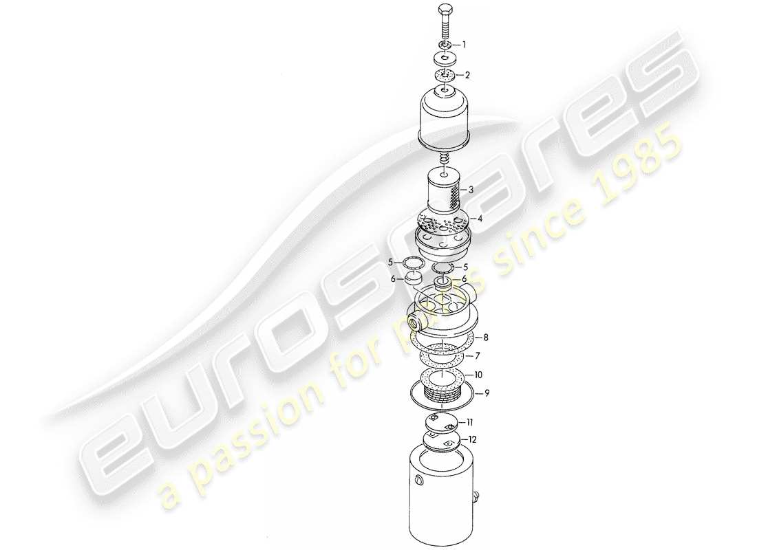 porsche 1951 (356/356a) einzelteile - für - kraftstoffpumpe - autopulse 500 - elektrisch ersatzteildiagramm