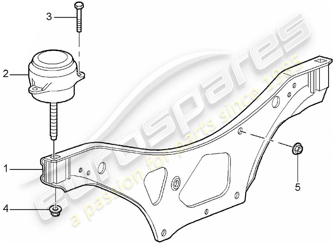 porsche 2005 (997-1) motoraufhängung teilediagramm