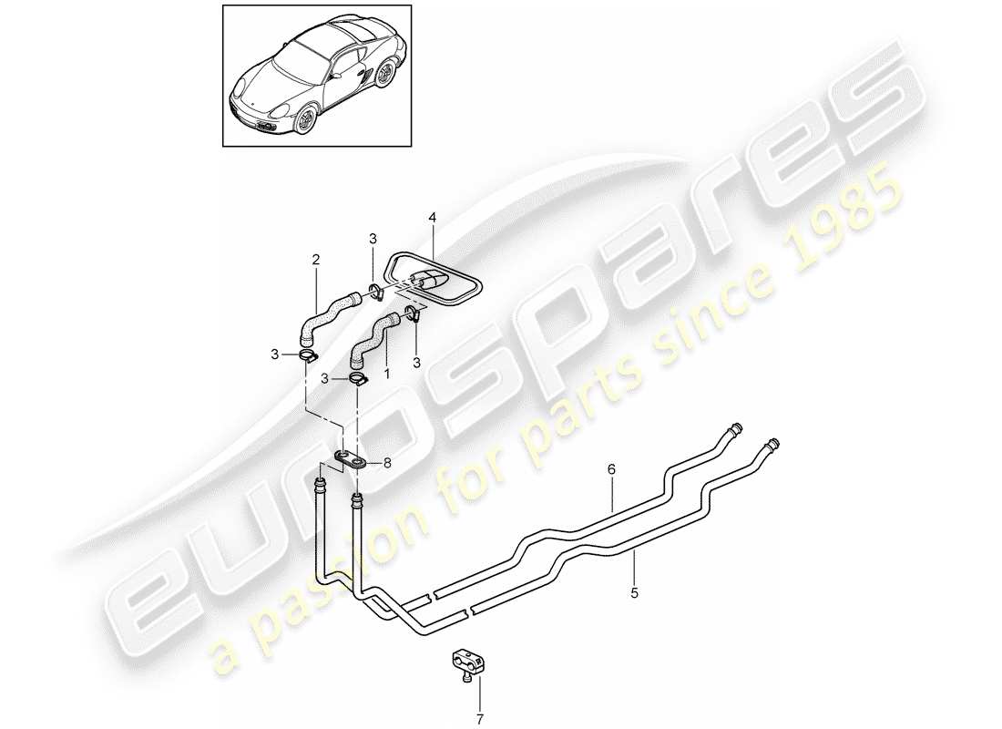 porsche 2008 (987 cayman) heizsystem 1 teilediagramm