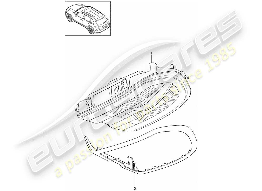 porsche 2012 (cayenne e2 92a) bracket-ersatzteildiagramm