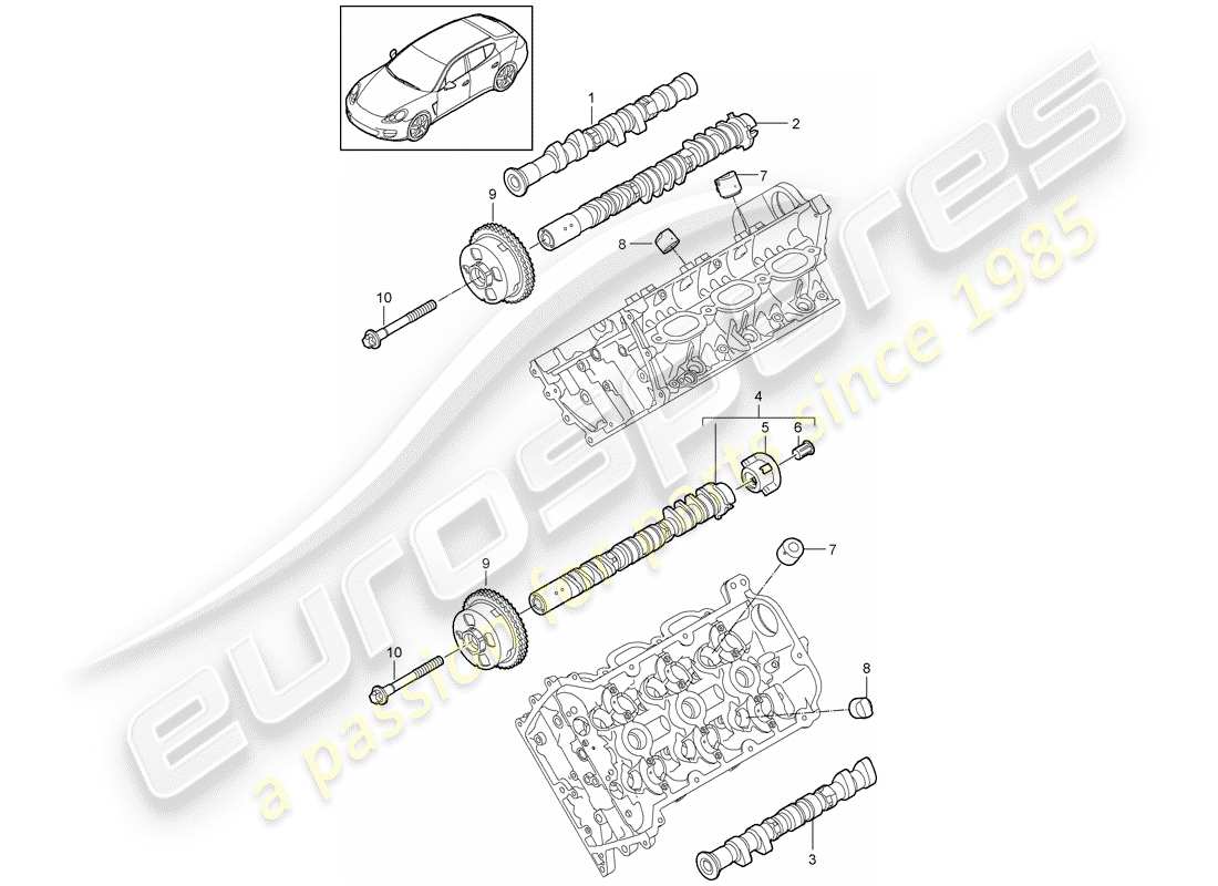 porsche 2011 (panamera 970) nockenwelle teilediagramm