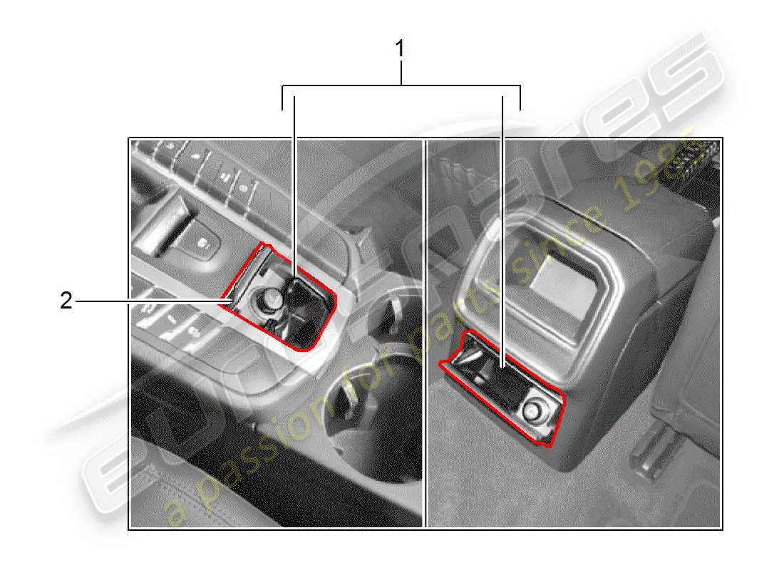 porsche 2014 (tequipment macan) raucherpaket teilediagramm