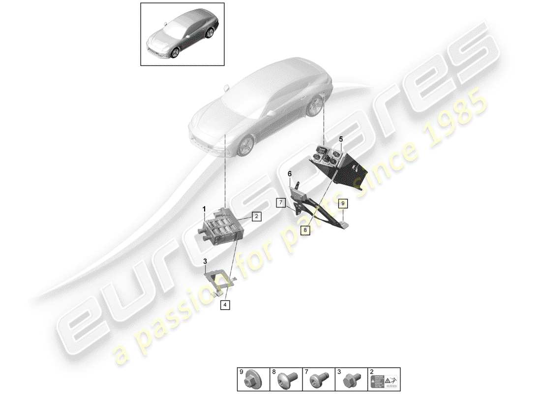 porsche 2019 (panamera 971-1) heizung teilediagramm