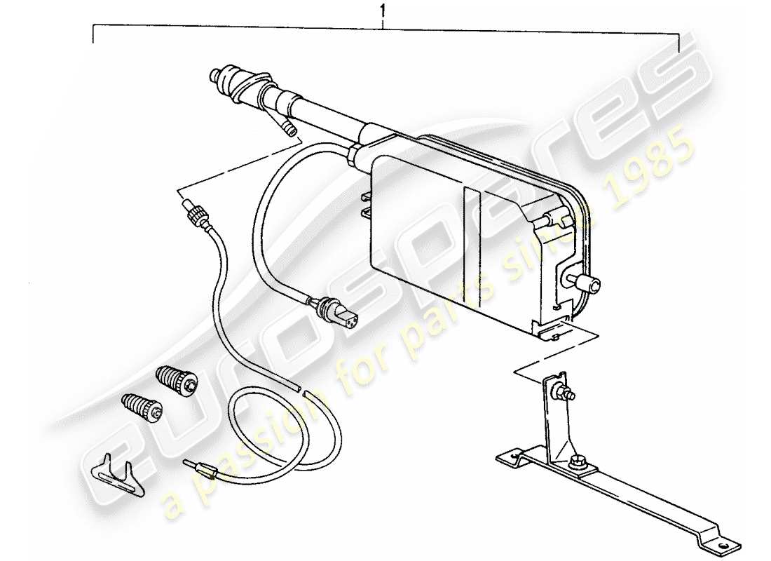 porsche replacement catalogue (1984) automatische antenne ersatzteildiagramm