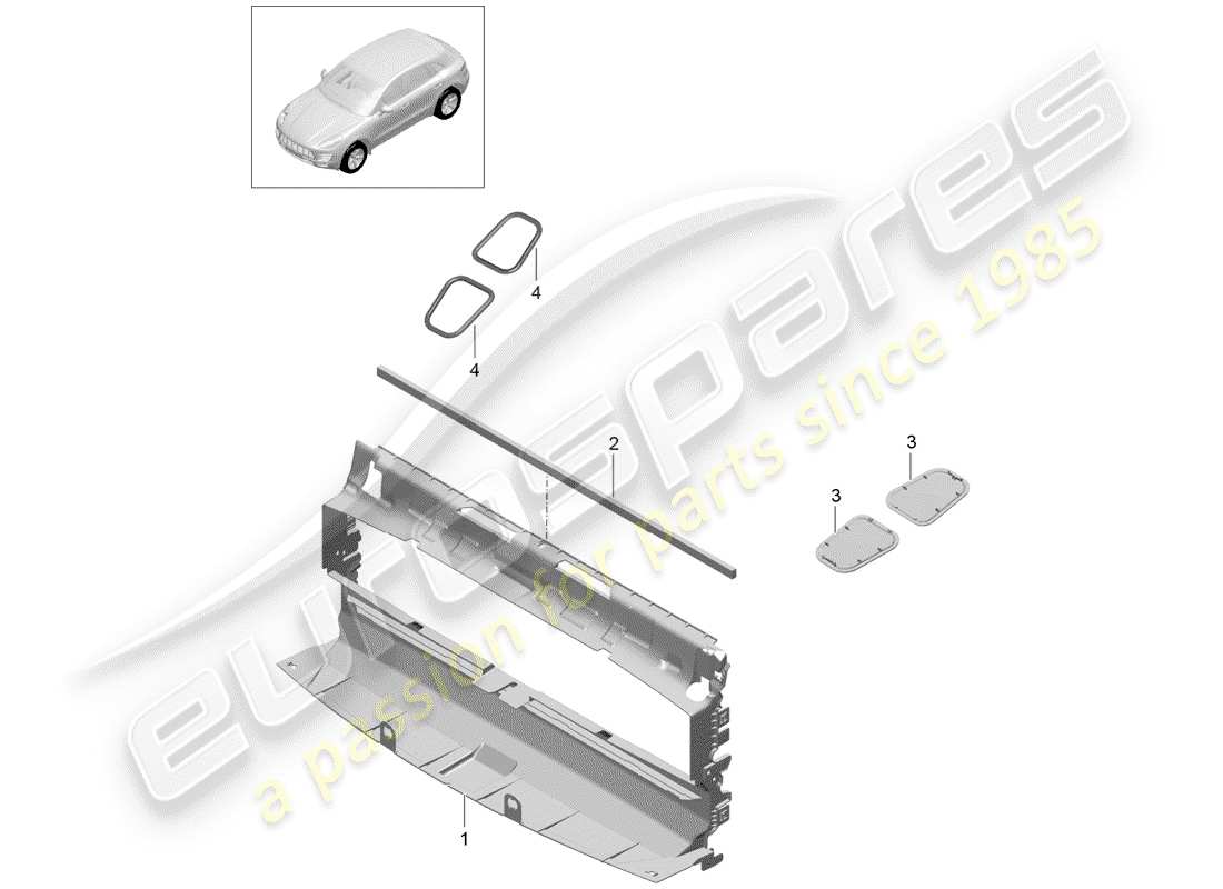 porsche 2015 (macan) luftkanal teilediagramm