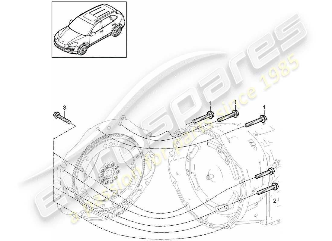 porsche 2012 (cayenne e2 92a) montageteile für motor u teilediagramm