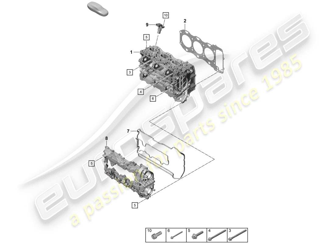 porsche 2019 (718 boxster spyder) zylinderkopf teilediagramm