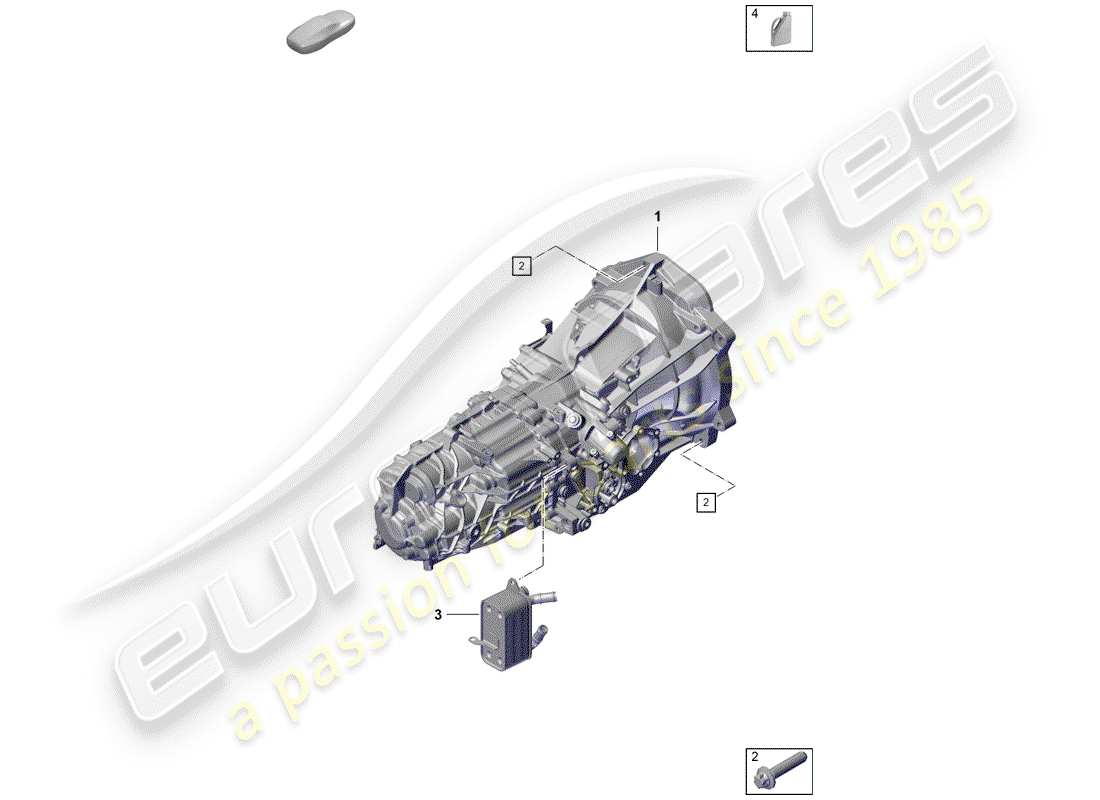 porsche 2019 (718 boxster spyder) schaltgetriebe ersatzteildiagramm